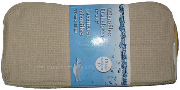 China cotton microfiber Dish Cloth waffle towels bulk wholesale Custom Cleaning Towels Producer